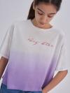 Dievčenské tričko s ombre efektom fialová GRADENKA 500